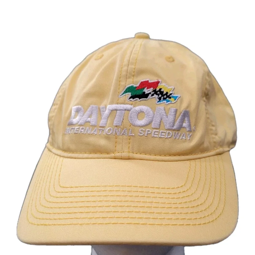 Daytona‎ International Speedway NASCAR Racing Hat Yellow Adjustable Cap OS
